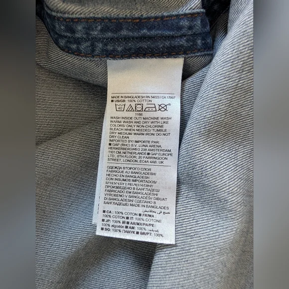 NWT Banana Republic Essential Oversized Denim Button-Down Shirt - Picture 6 of 10